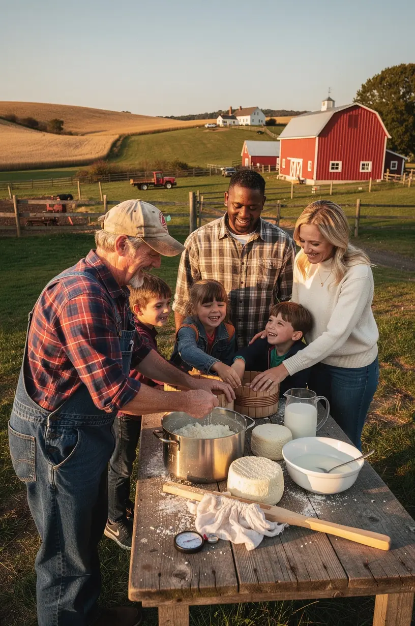 Группа путешественников посещает органическую ферму с возможностью участия в сборе урожая